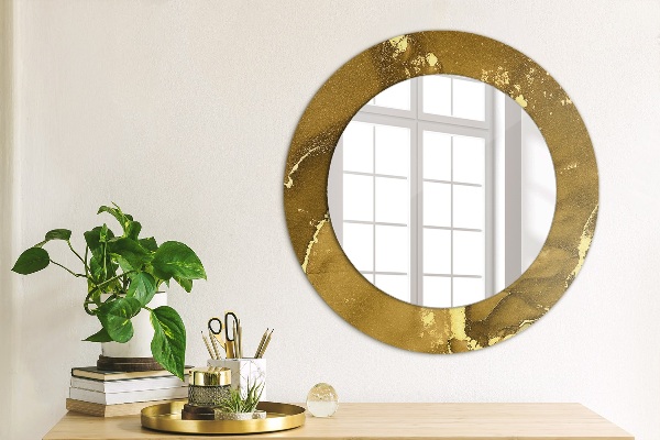 Round decorative mirror Metallic vortices