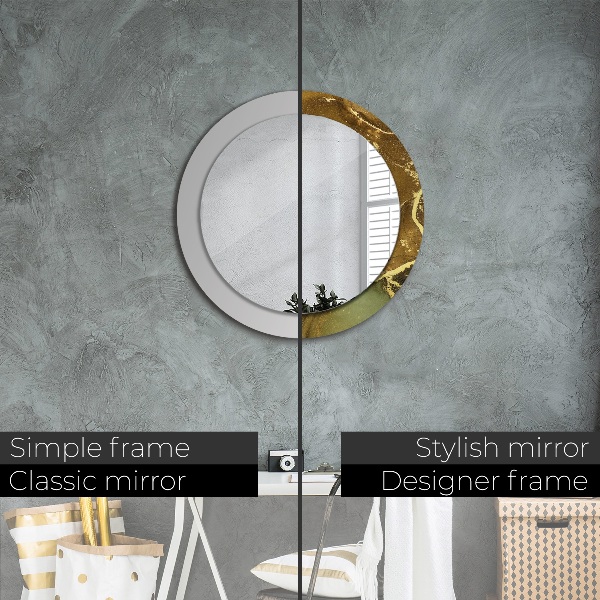 Round decorative mirror Metallic vortices