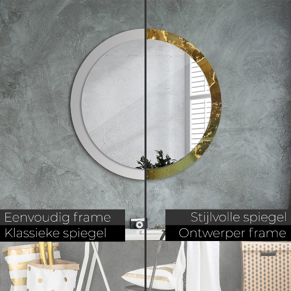 Round decorative mirror Metallic vortices