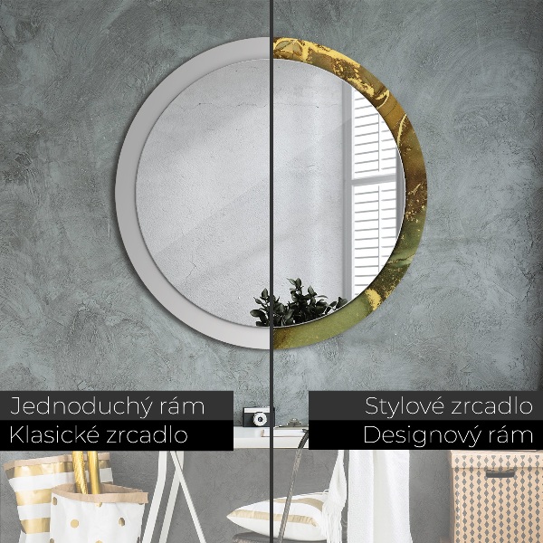 Round decorative mirror Metallic vortices