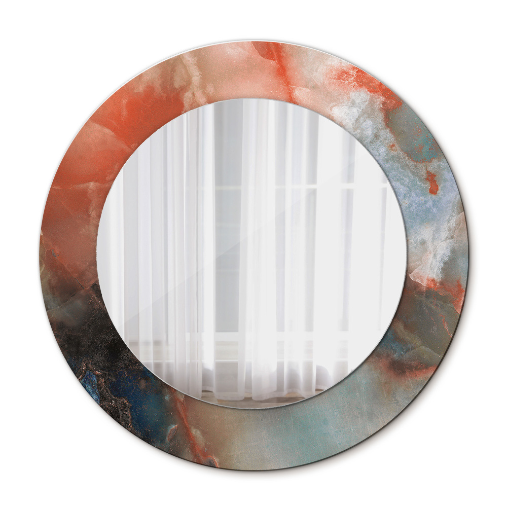 Round wall mirror design Onyx marbles