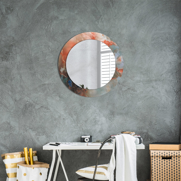 Round wall mirror design Onyx marbles