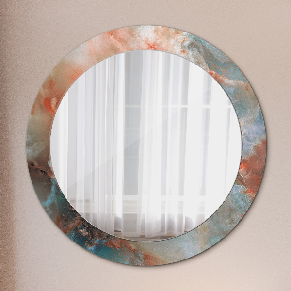 Round wall mirror design Onyx marbles