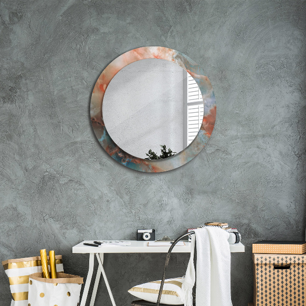 Round wall mirror design Onyx marbles