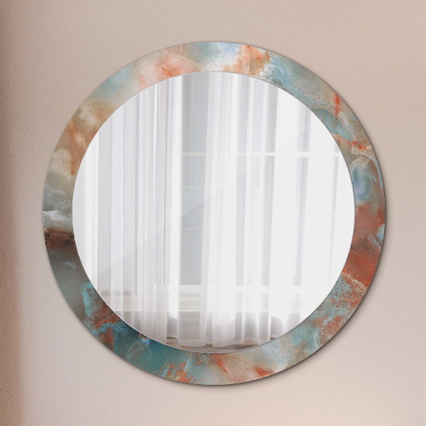 Round wall mirror design Onyx marbles