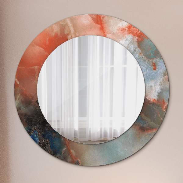 Round wall mirror design Onyx marbles