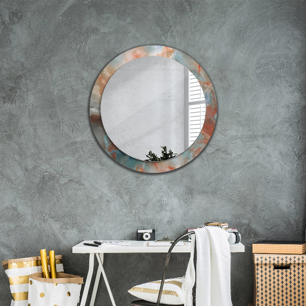 Round wall mirror design Onyx marbles