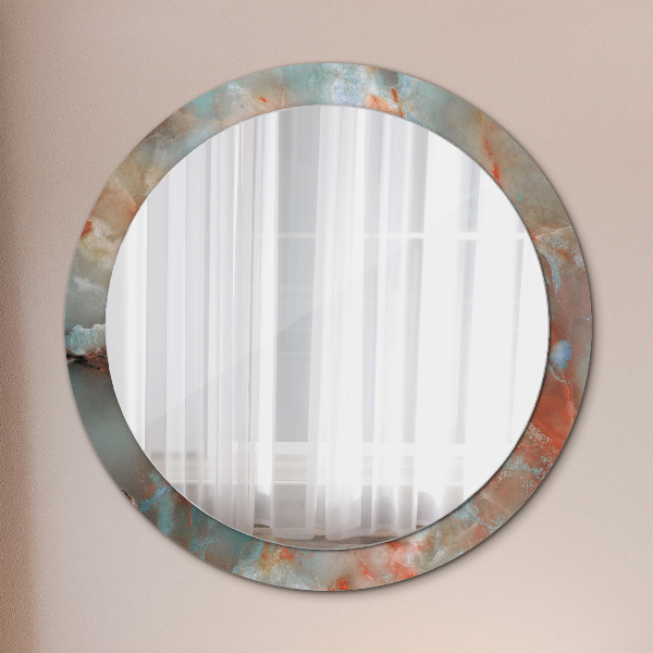 Round wall mirror design Onyx marbles