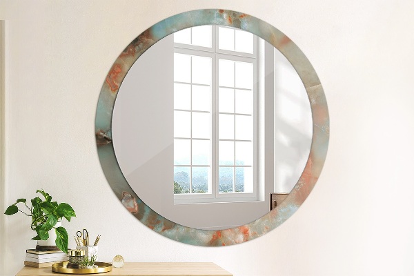 Round wall mirror design Onyx marbles