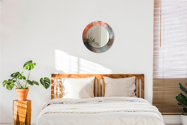 Round wall mirror design Onyx marbles