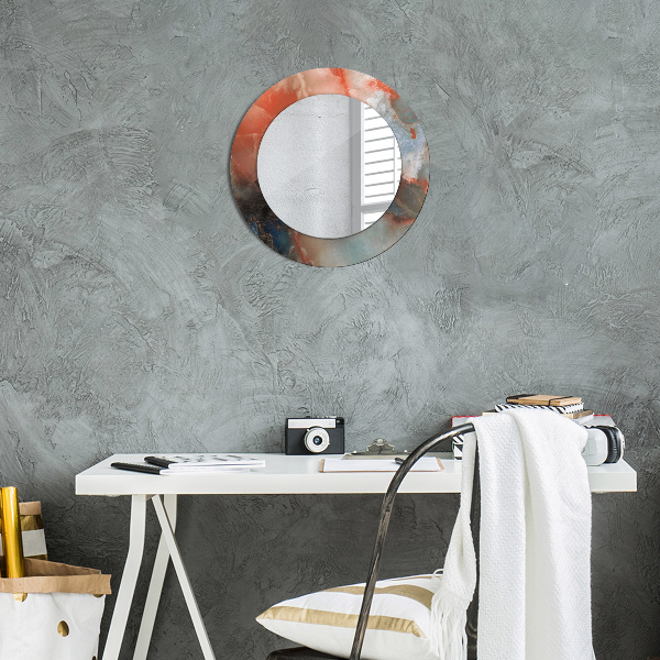 Round wall mirror design Onyx marbles