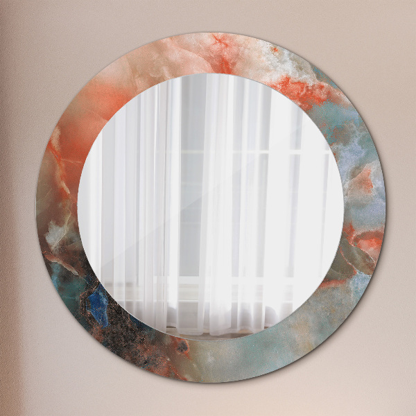Round wall mirror design Onyx marbles