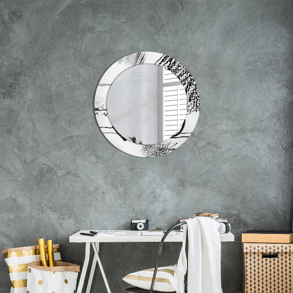 Round printed mirror Graffiti pattern