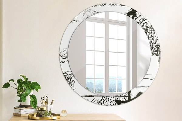 Round printed mirror Graffiti pattern