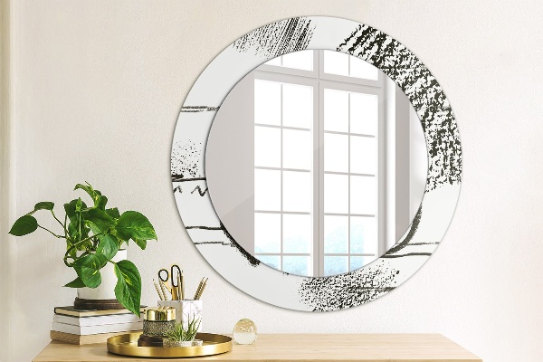 Round printed mirror Graffiti pattern