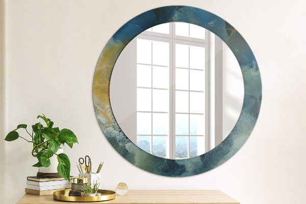 Round wall mirror decor Marble onyx