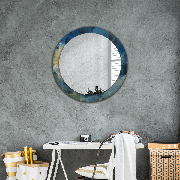 Round wall mirror decor Marble onyx