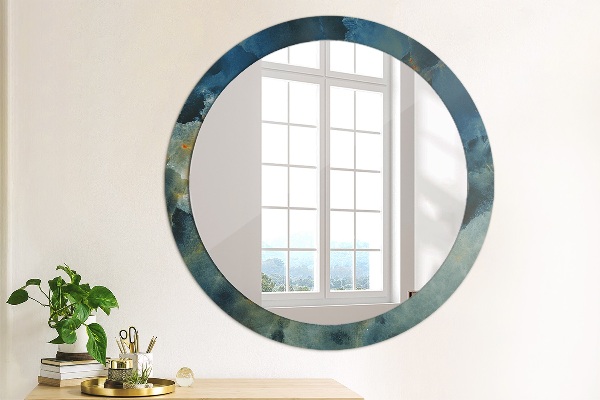 Round wall mirror decor Marble onyx