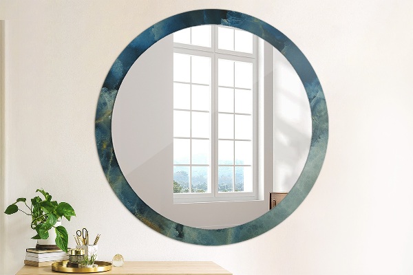 Round wall mirror decor Marble onyx
