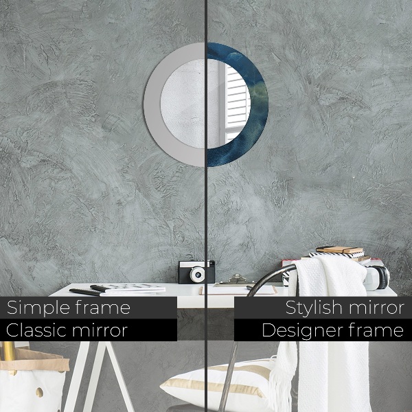 Round wall mirror decor Marble onyx