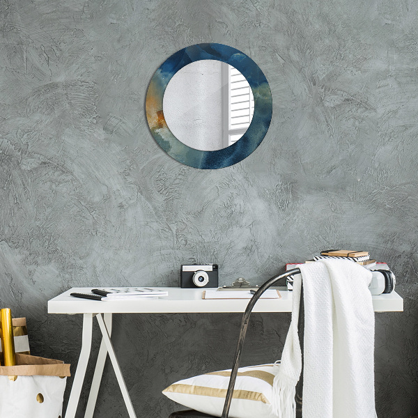 Round wall mirror decor Marble onyx