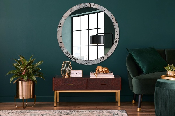 Circle decorative mirror Animal abstraction