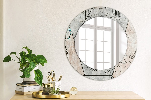 Circle decorative mirror Animal abstraction