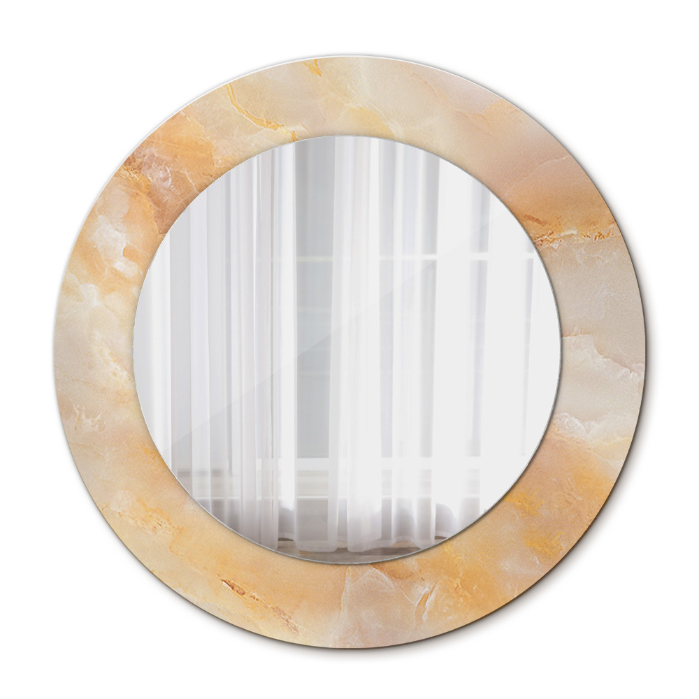 Round wall mirror design Marble onyx