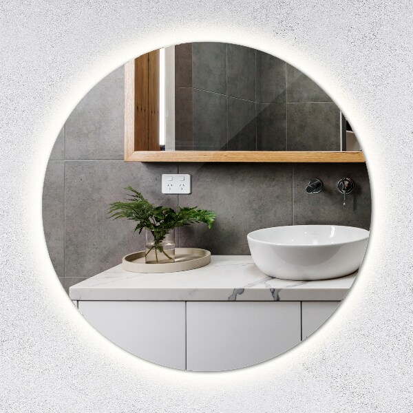 Round mirror with lights 40 cm