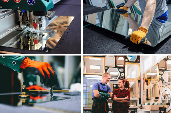 Round bath mirror with lights 100 cm