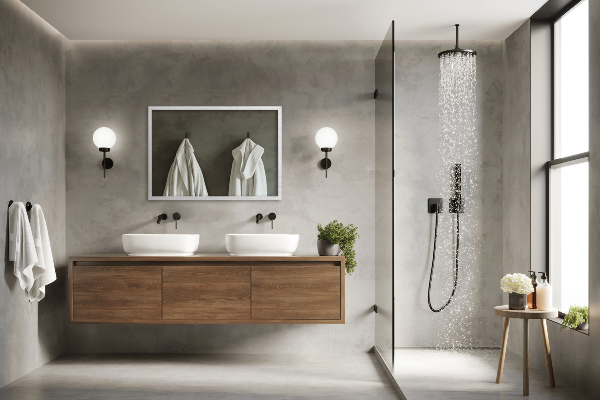 Rectangle white framed bath mirror 70x50 cm