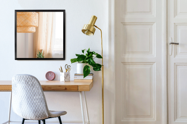 Rectangle hallway mirror black framed 100x70 cm