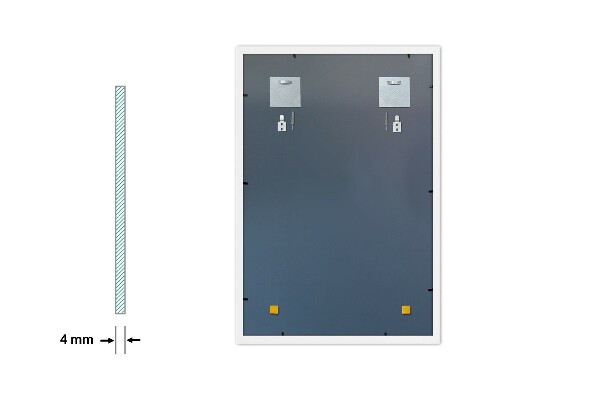 Rectangle hallway mirror with white frame 50x50 cm