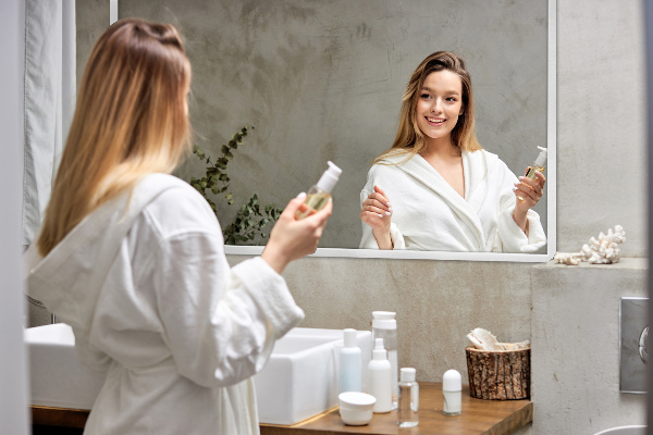 Rectangle hallway mirror white framed 70x50 cm