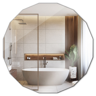 Geometric accent mirror aesthetic 80x80 cm