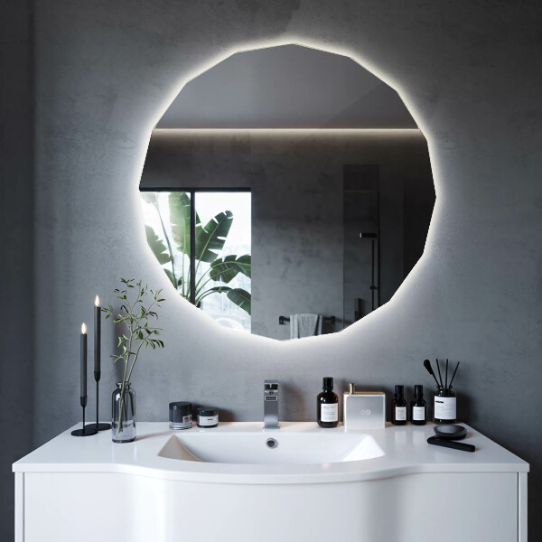 LED Polygonal Mirror 39×39 in