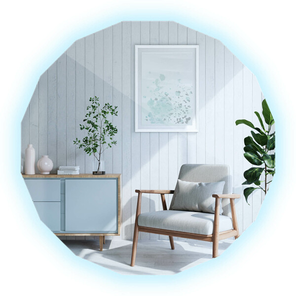 LED Polygonal Mirror 39×39 in