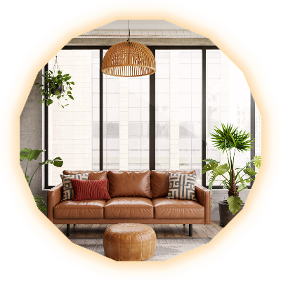 LED Polygonal Mirror 32×32 in