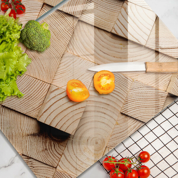 Induction hob cover Wooden squares