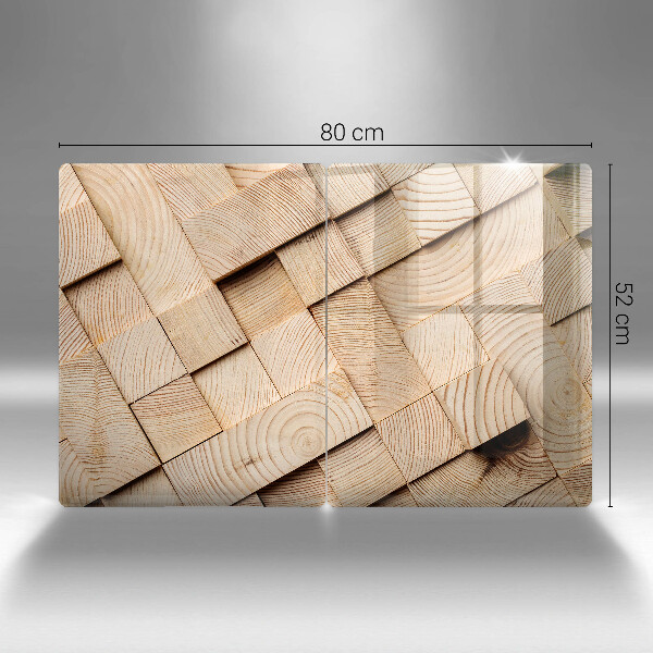 Induction hob cover Wooden squares