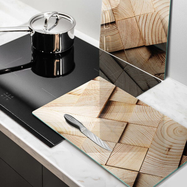 Induction hob cover Wooden squares