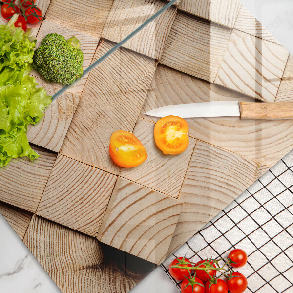 Induction hob cover Wooden squares