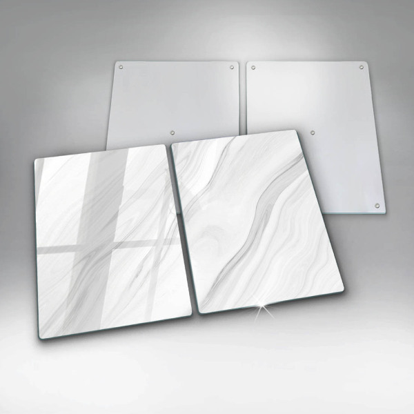 Induction hob cover Delicate marble