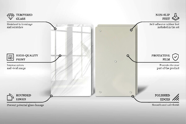 Induction hob cover Delicate marble