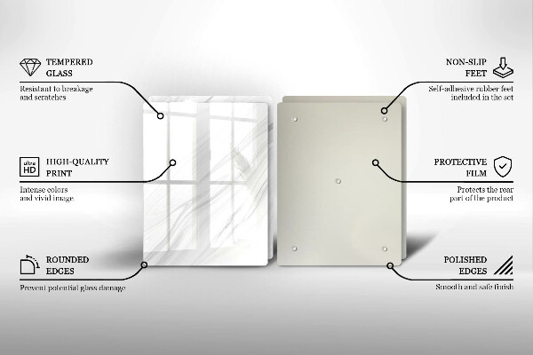 Induction hob cover Delicate marble