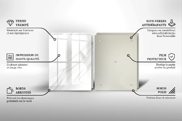 Induction hob cover Delicate marble