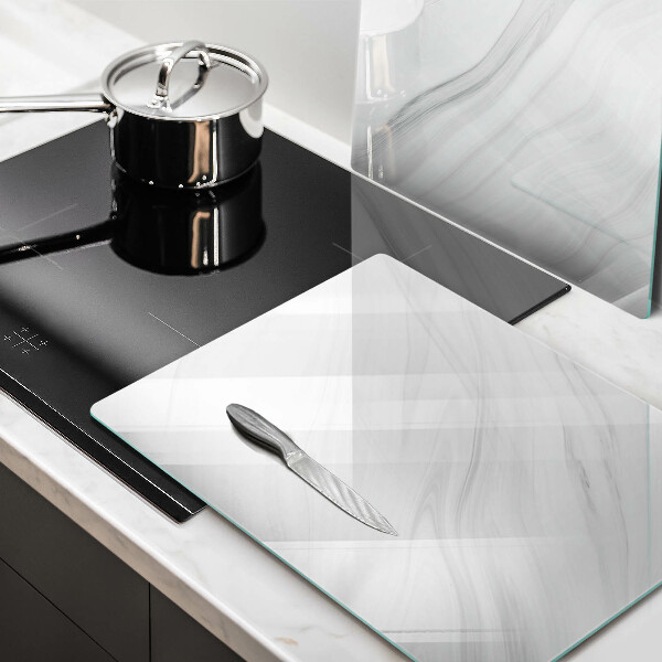 Induction hob cover Delicate marble