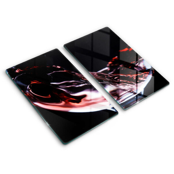 Induction hob cover A glass of red wine