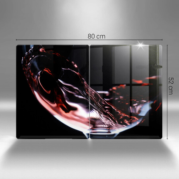 Induction hob cover A glass of red wine