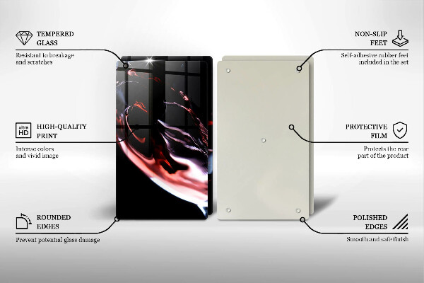 Induction hob cover A glass of red wine